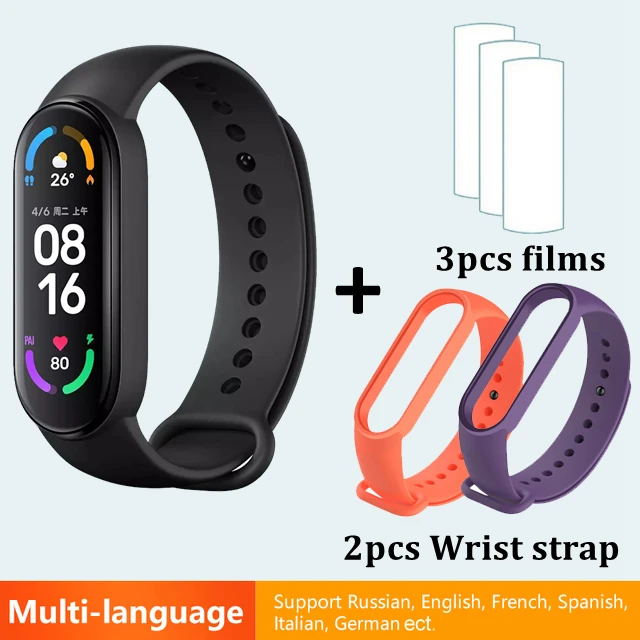 Original Xiaomi Mi Band 6 Smart Bracelet Watch Mi Smart Band 6 Sports Fitness Tracker AMOLED Screen Blood Oxygen Monitor Mi6 
