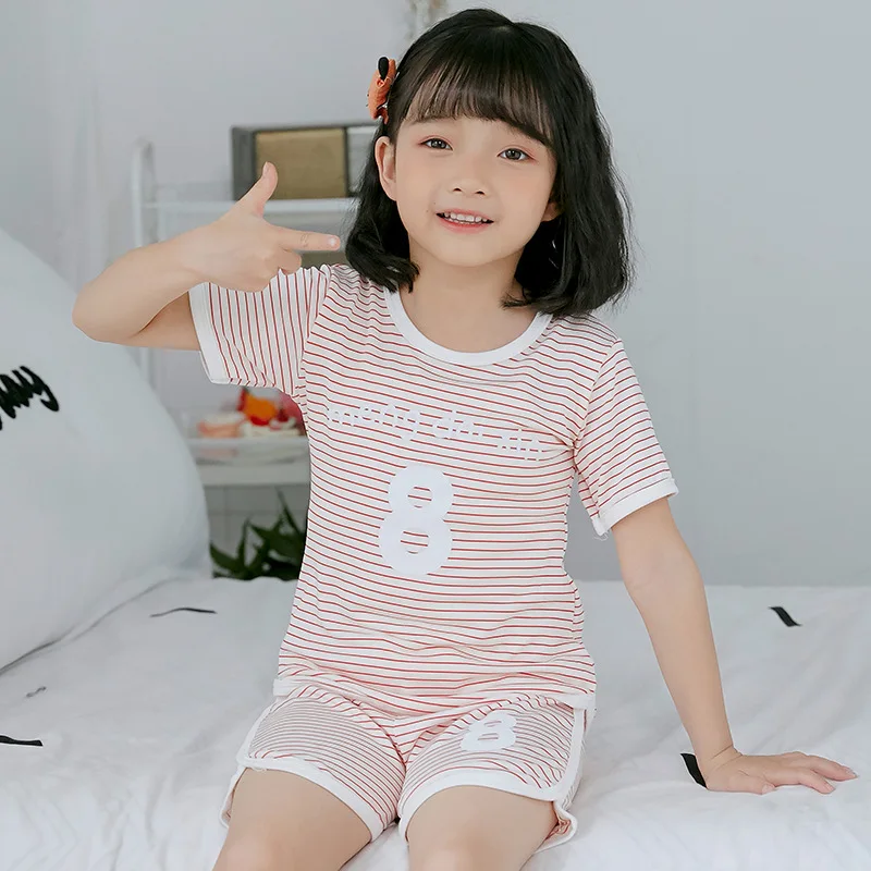 

2019 New Style CHILDREN'S Short-sleeved Clothes Qmilch Set Children 4-12 Code M a Series
