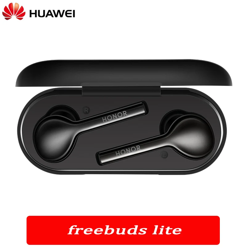 freebuds lite black Flypods lite Honor Flypods Lite беспроводные наушники Bluetooth 4,2 водонепроницаемые IP54 управление нажатием - Цвет: freebuds lite black