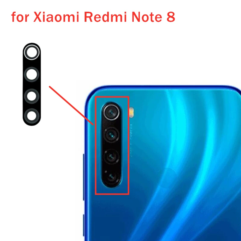 3 шт./лот для задней камеры Xiaomi Redmi Note 8 стеклянный объектив основная задняя камера