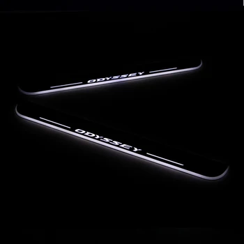 

For Honda Odyssey 2006 - 2011 Acrylic Moving LED Welcome Pedal Car Scuff Plate Pedal Door Sill Pathway Light