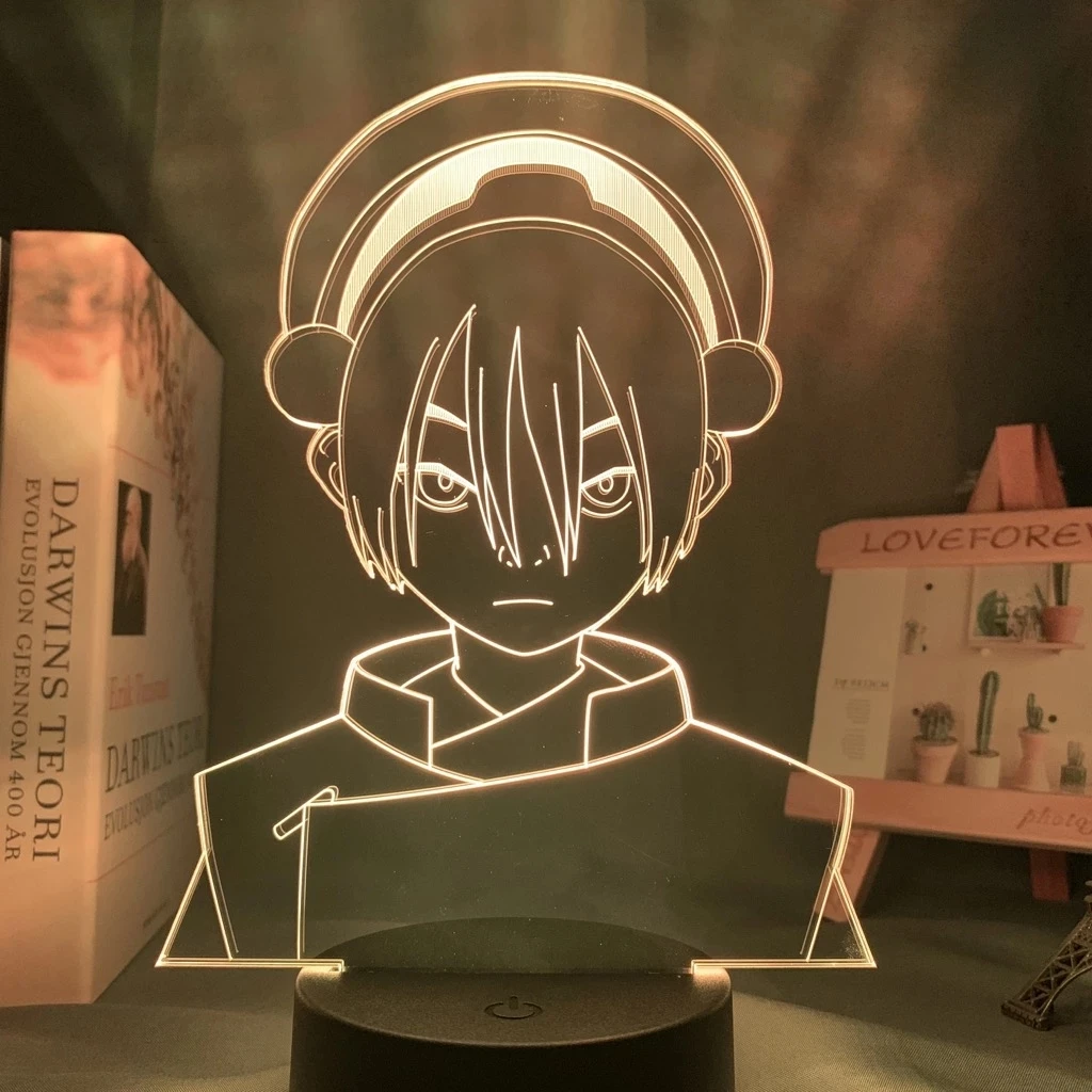 

3d-лампа Аватара Последний Воздушный поплавок Toph Beifong для домашнего декора подарок на день рождения светодиодный ночник Аватар Декор комнаты светильник Toph Beifong