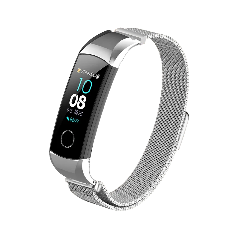 7472 Металлический браслет ремешок для huawei honor Band 5/4 стандартная версия Смарт-Браслет спортивный браслет группа honor Band 4 нержавеющая сталь - Цвет: 7472