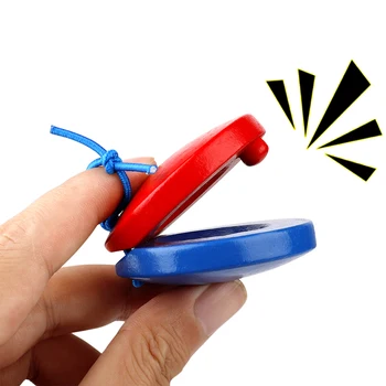 

12 Pcs Finger Castanets Wooden Mini Castanet Wooden Musical Instrument Early Eduactional 5.5CM Wooden Castanets
