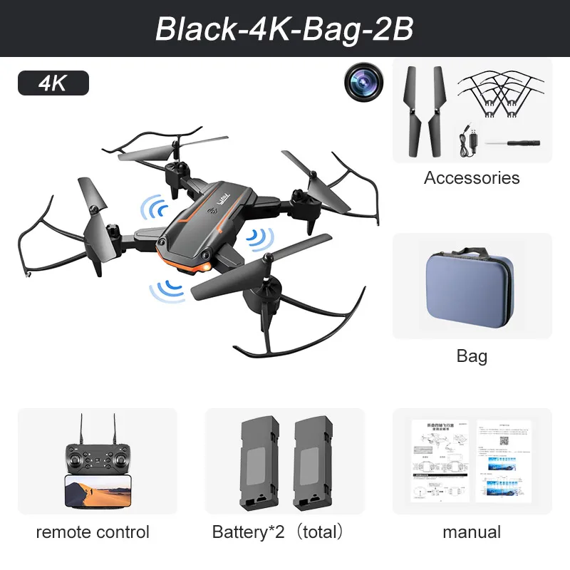 remote control quadcopter with camera Salange KY603 Mini Drone 4K HD Camera Three-way Infrared Obstacle Avoidance Altitude Hold Mode Foldable RC Quadcopter Boy Gifts 3dr solo remote RC Quadcopter