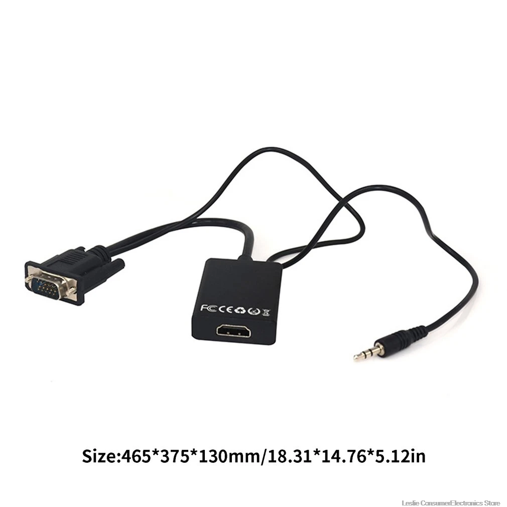 VGA мужчина к HDMI Женский конвертер Кабель-адаптер с аудио выходом 1080P адаптер VGA HDMI для ПК ноутбук к HDTV проектору r10