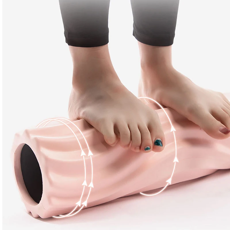 Массажный ролик для мышц пенопластовый массажер средней плотности йоги и