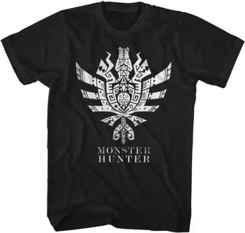 Monster Hunter Symbol Capcom Видеоигра для взрослых футболка Летняя мужская модная удобная