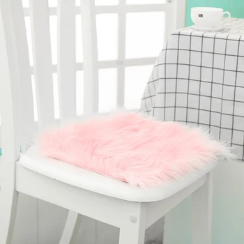 

12Hot sale Faux Sheepskin Chair Cover 3 Colors Warm Hairy Wool Carpet Seat Pad long Skin Fur Plain Fluffy Area Rugs Washable