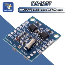 Módulo do relógio rtc i2c, módulo sem bateria, memória 24c32 ds1307, 1 peça