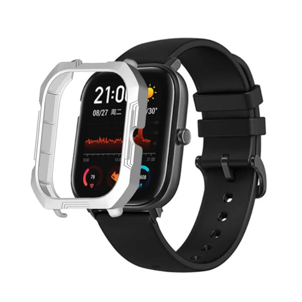 Сменный Чехол для часов из поликарбоната, защитная рамка для Xiaomi Huami Amazfit GTS Watch Explorer Edition - Цвет: WH