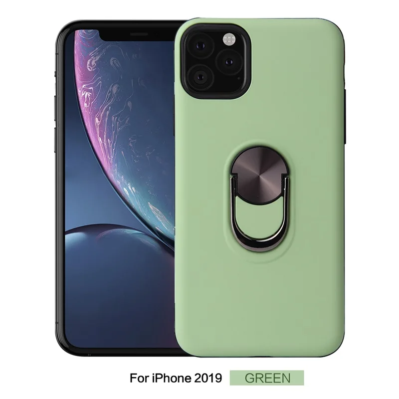 For iPhone 11 Pro Max Luxury Magnetic Metal Finger Case Soft TPU Silicone Frame PC Back Cover for 2019 Cases Funda |