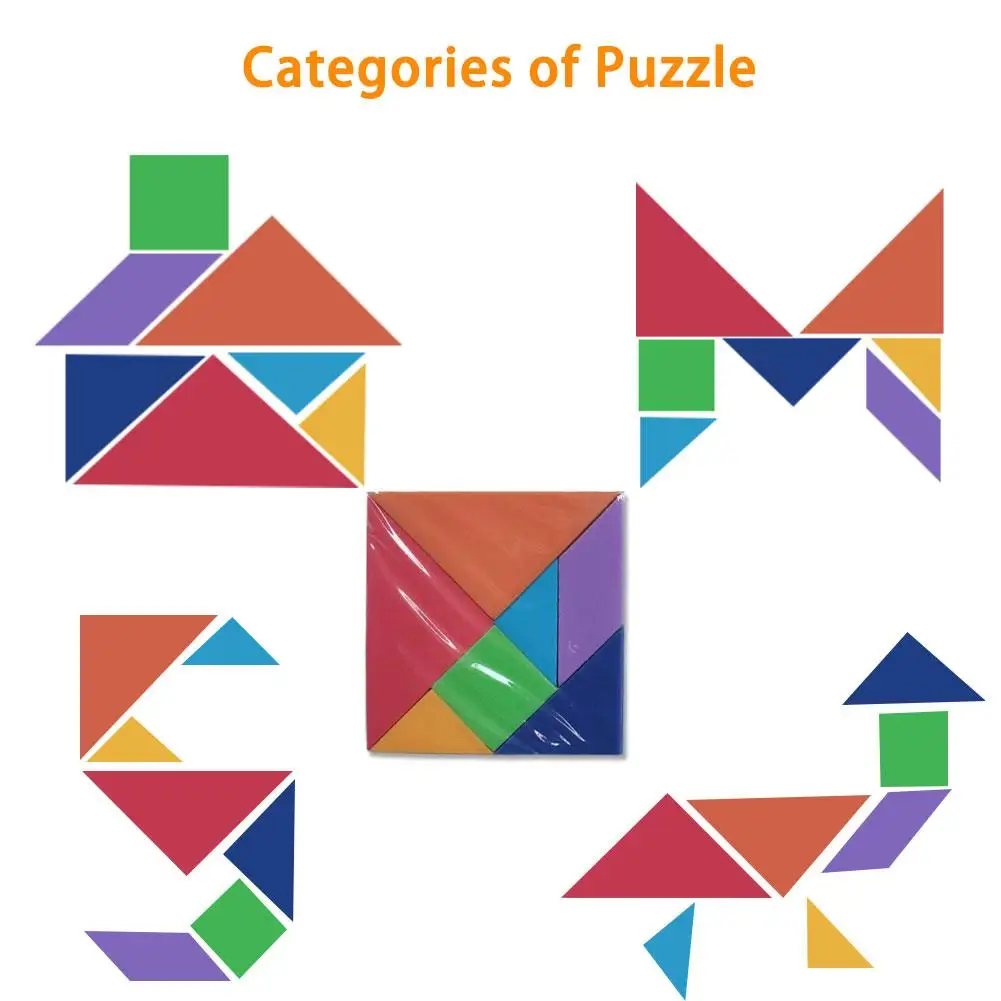 Tangram Игра Головоломка путешествия игры головоломки с решением вопросы красочная книга форма обучающая игрушка для малышей Дети