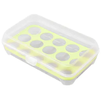 

15 Grids Home Kitchen Supplies Egg Container Storage Box Compact Size PP Egg Container Storage Case Kitchen Gadgets
