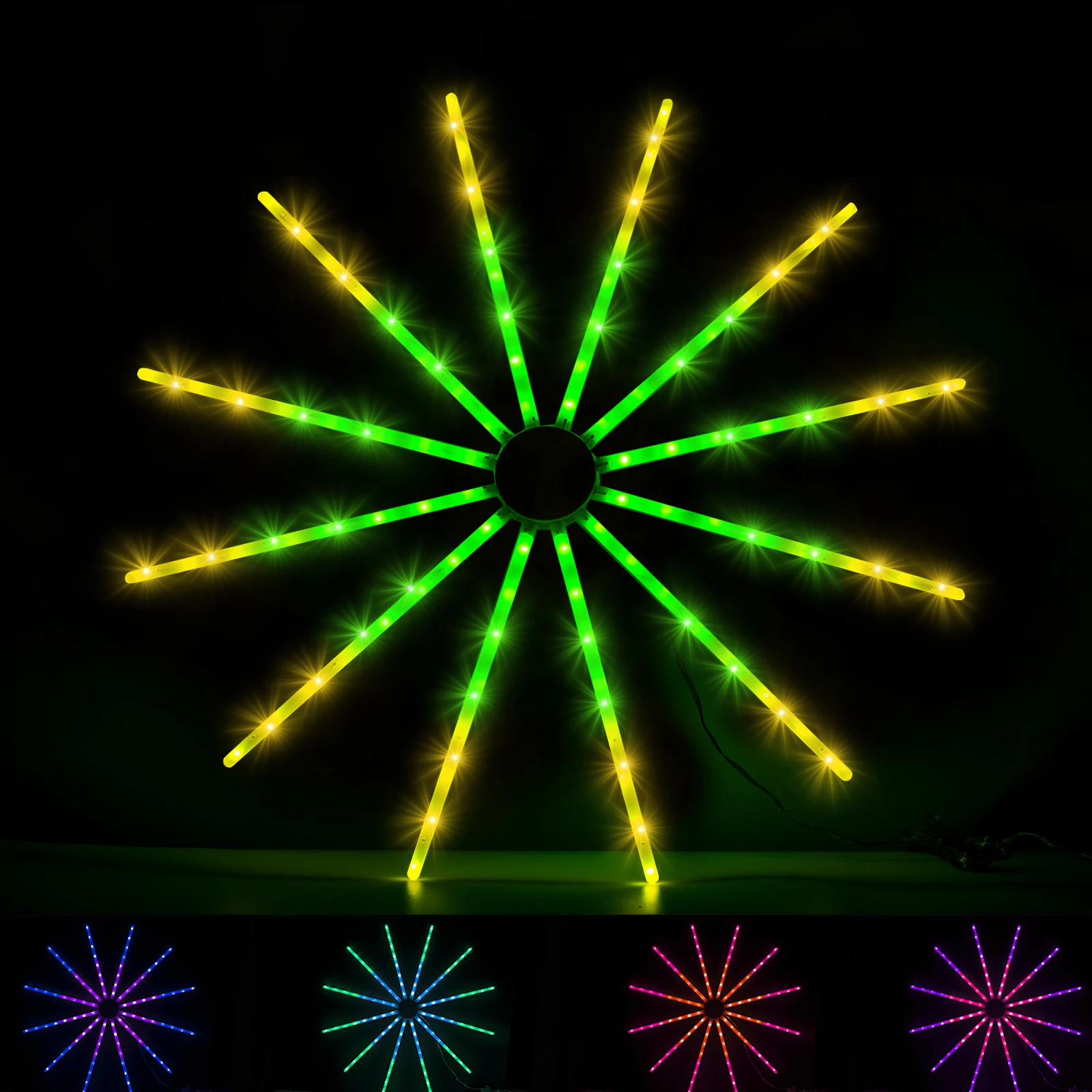 

WS2812B USB Firework Lights String 96LEDs RGB IC RF 4Keys 18 Modes Home Party Holiday Birthday Festival Decor Lighting IP65 DC5V