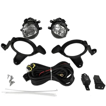 

1 Pair LED Fog Lights Clear Lens Bumper Lamp+Wiring+Switch Kit for TOYOTA C-HR 2018 - 2019