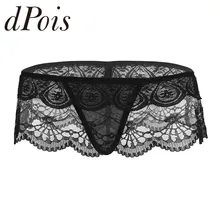 Женские сексуальные трусики с низкой посадкой, нижнее белье, открытая ягодица, полупрозрачные кружевные цветочные ажурные бикини-стринги, трусы, нижнее белье, трусы