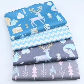 

50x100cm Ins cartoon christmas fawn fashion arrow cotton fabric DIY Sewing twill for baby dress pillow blanket quilt material