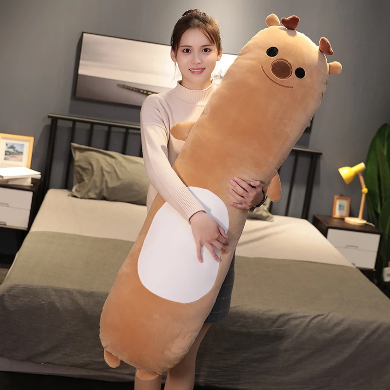 Huggable новая подушка для сна медведь длинная подушка милая кукла девочка Плюшевая Игрушка Ленивый человек кровать на большой кукле Милая Удобная - Цвет: Elk
