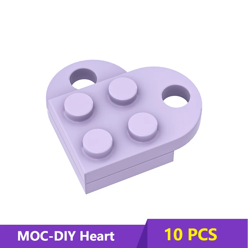 3176 Brick Toys Educational-Toy Gift MOC Necklace/key-Ring Heart Compatible Children