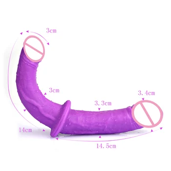 Realistic Soft Dildo Strapless Strapon For Gay Male Female Double Penetration Super Long Anal Vagina Masturbator Sextoyse Couple 5