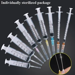 50Pcs 2ML Lavador de Seringa Descartável Com Agulha de Plástico Criança Pet Medicina Alimentação Injector Injeção de Cola Tinta Óleo de Perfume
