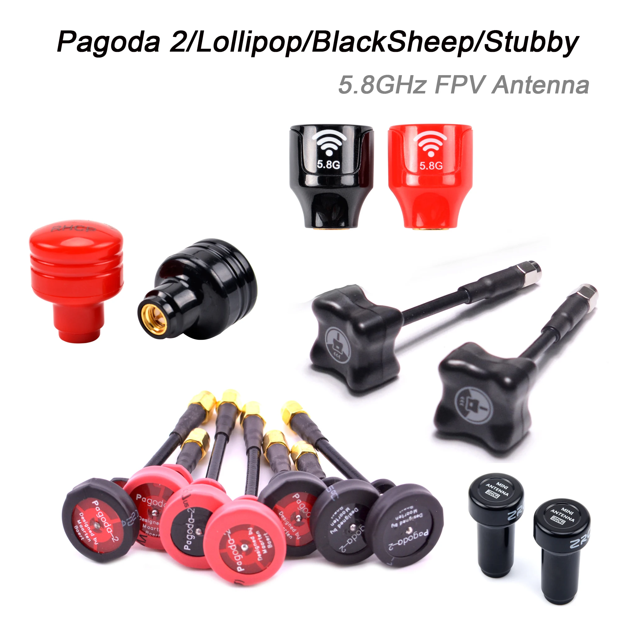 Pgoda 2 / Lollipop / BlackSheep / Stubby 5,8 ГГц FPV антенна SMA / RP SMA / MMCX / UFL разъем для радиоуправляемого квадрокоптера FPV|fpv antenna|5.8ghz fpvantenna fpv | АлиЭкспресс