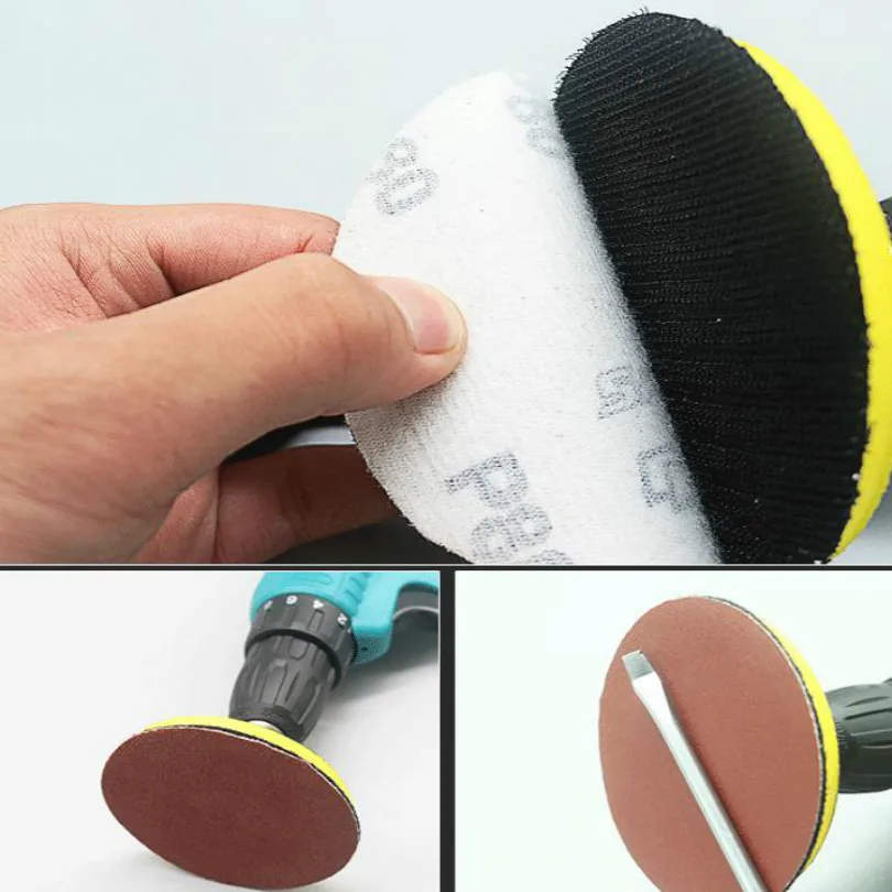 80 120 150 180 240 320 400 600 800 1000 1200 1500 2000 mesh Self adhesive 4inch Round flocking sandpaper 100mm sand paper