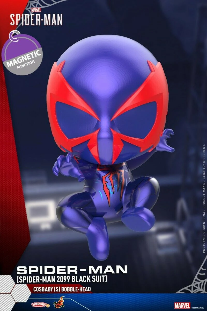 Горячие игрушки COSBABY Spider-man COSB623 Мини милый Spider-man 2099 черный костюм