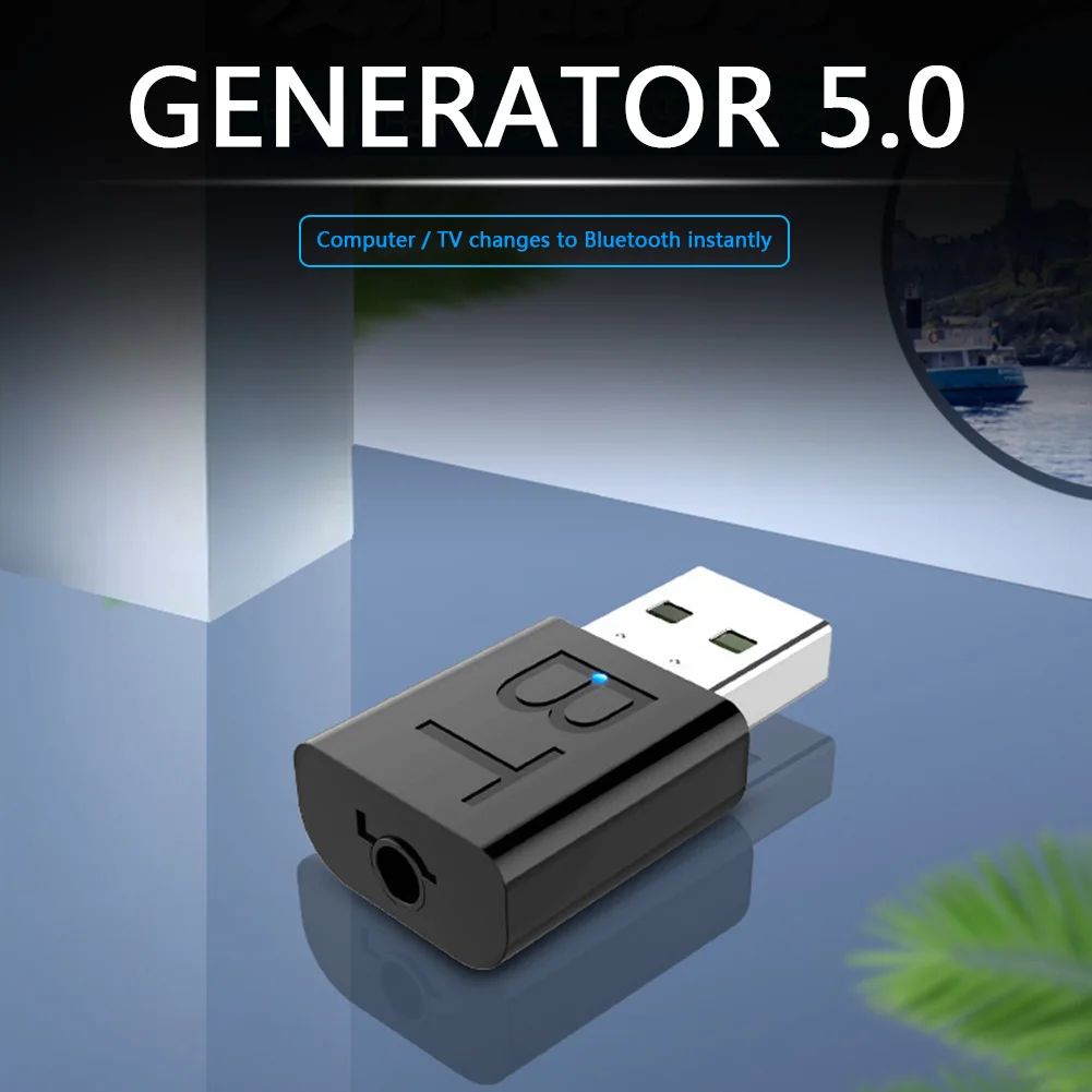 Portátil Bluetooth 5,0 Dongle para PC inalámbrico para coche AUX receptor transmisor USB estéreo USB música adaptador inalámbrico