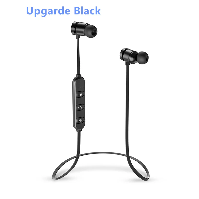 Update Black Шейные Bluetooth наушники спортивные беспроводные наушники для Xiaomi iPhone наушники стерео музыка Auriculares Fone De Ouvido с микрофоном - Цвет: Update Black
