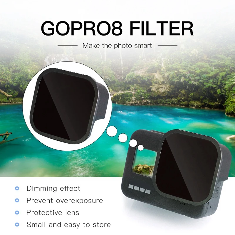 Для камеры GoPro Hero 8 Черные Аксессуары CPL ND8 ND16 ND32 оптический стеклянный фильтр