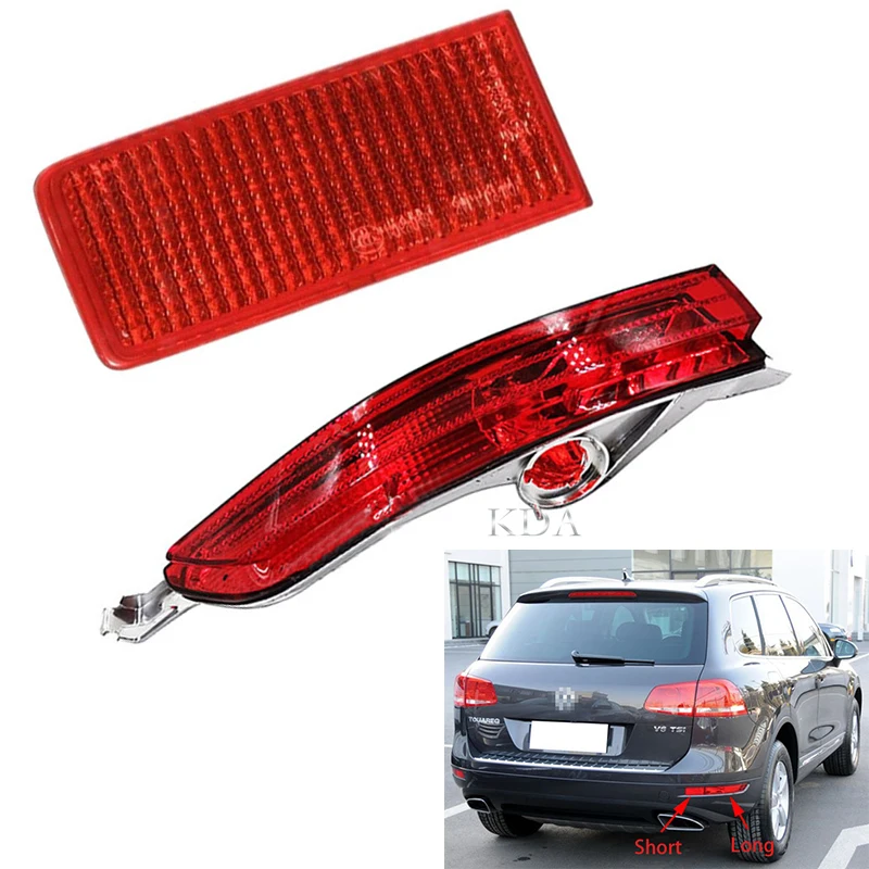 Auto Left Right Rear Bumper Reflector Warning Light Strip Bar for VW Touareg 2011 2012 2013 2014 2015 7P6945105 7P6945106 | Автомобили и