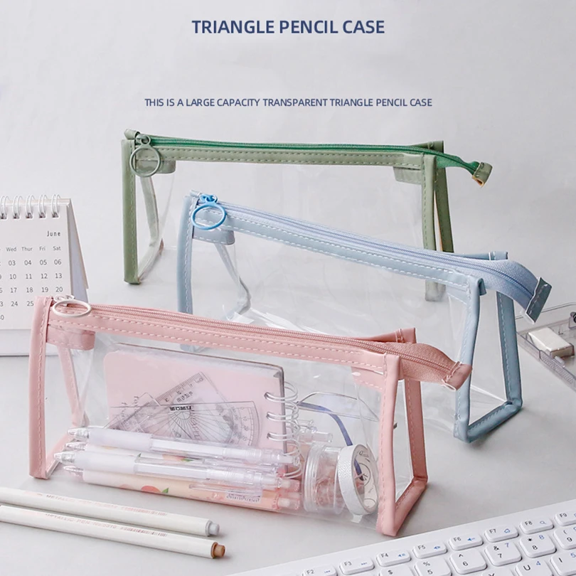 Transparente estuches escolares material escolar grandes lápices compartimentos estuche fundas pencil case de cremalleras gran capacidad cartuchera papeleria grande|Estuches escolares| - AliExpress