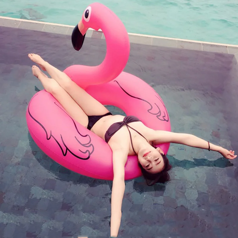 Ins Hot 90/120cm Flamingo Swimming Ring Inflatable Pool Floats Pool Lounge Air Mattres Water Toys for Adults Kids flamingo игрушка для попугая floshy ring