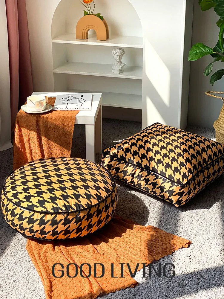 Thousand Bird Grid Cushion Japanese Tatami Sitting Thick Cushion