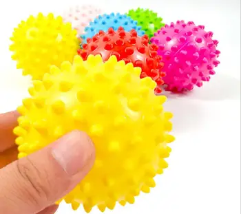 

Durable PVC Spiky Massage Ball Trigger Point Sport Fitness Hand Foot Pain Relief Plantar Fasciitis Reliever Hedgehog 7.5cm Balls