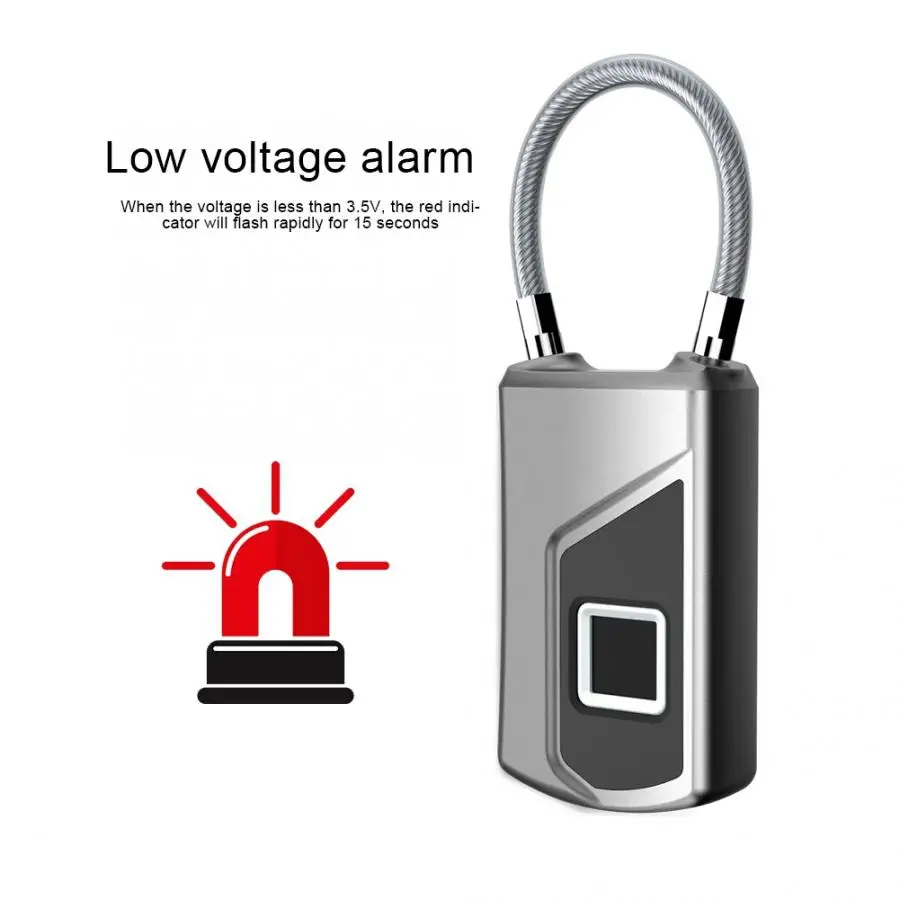 

Smart Fingerprint Recogonizer Padlock Semiconductor Fingerprint Induction Lock On Sale new