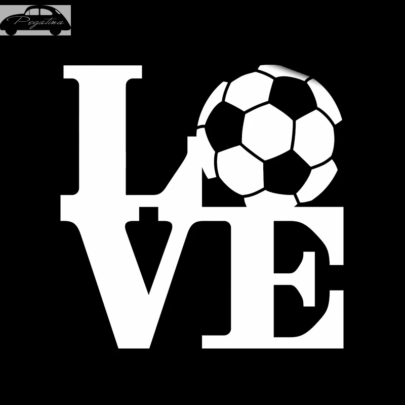 Love Football Player Sticker Sports Soccer Car Decal Helmets Kids Room Name Posters Vinyl Wall Decals Football Sticker