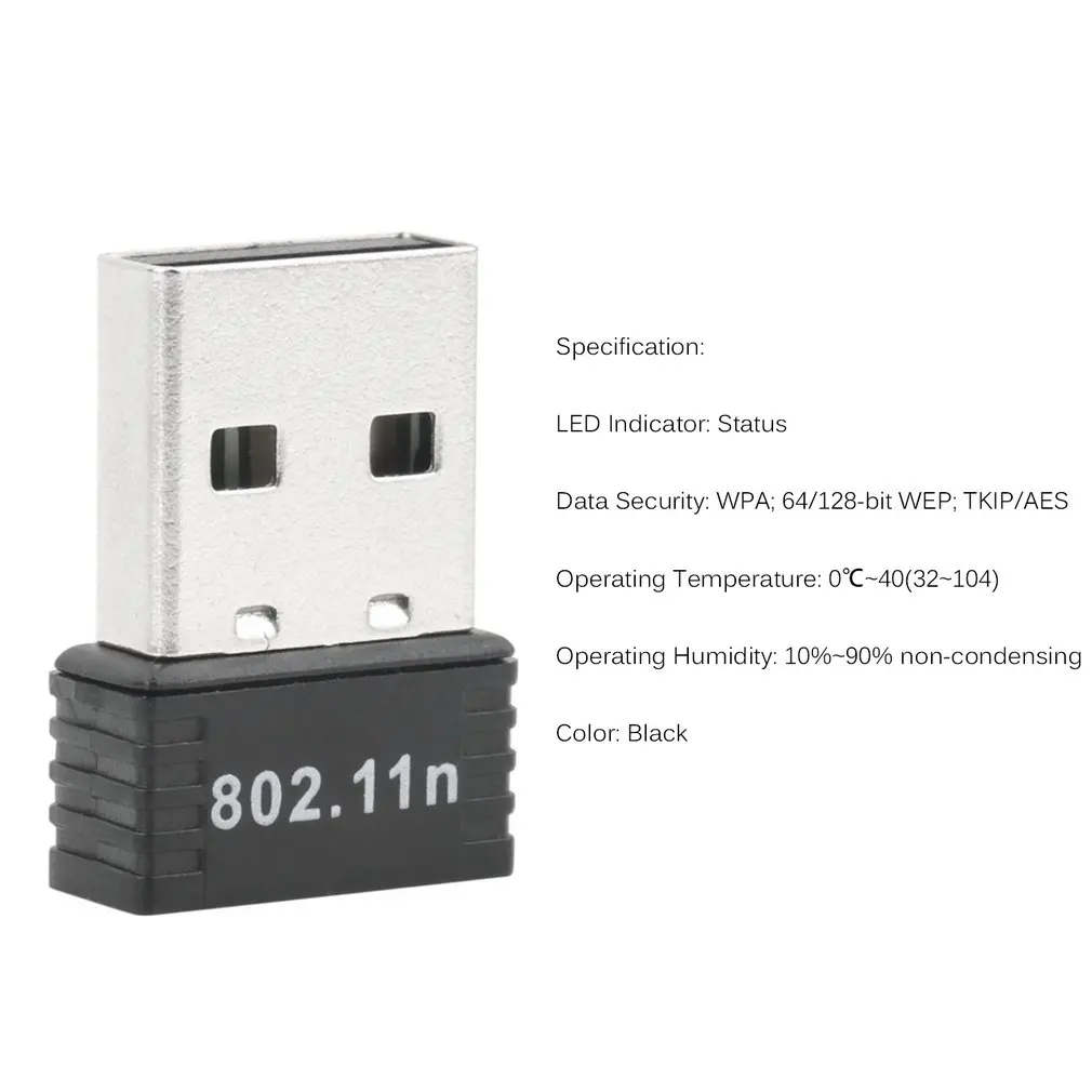Мини USB Wifi адаптер 1 шт. беспроводная антенна Wi Fi Dongle N 802 11 B/ G /n с высоким