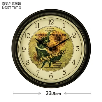 

Vintage American Wall Clock Quartz Creative Stylish Wall Clocks Living Room Art Simple Relogio De Parede Home Artwork AA50WC