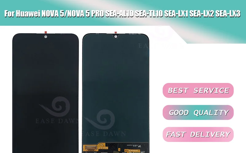 Для huawei NOVA 5/NOVA 5 PRO ЖК-дисплей AMOLED ЖК-экран+ сенсорная панель дигитайзер сборка для huawei дисплей