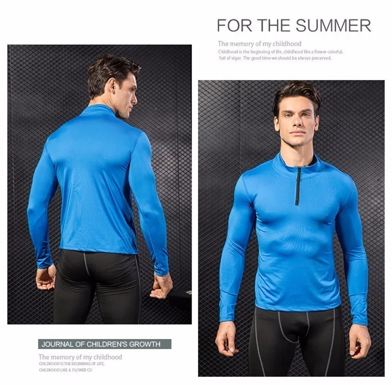 Yuerlian Wicking Мужская спортивная одежда компрессионные фитнес-колготки беговая рубашка тренировочные длинные футбольные майки Demix Gym Man'S T-Shirt