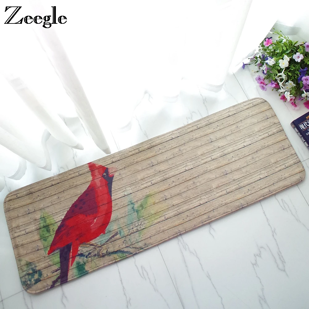 Zeegle Landscape Flannel Bedroom Bedside Rug Anti-slip Floor Carpets For Living Room Yoga Cushion Absorbent Kitchen Area Rugs