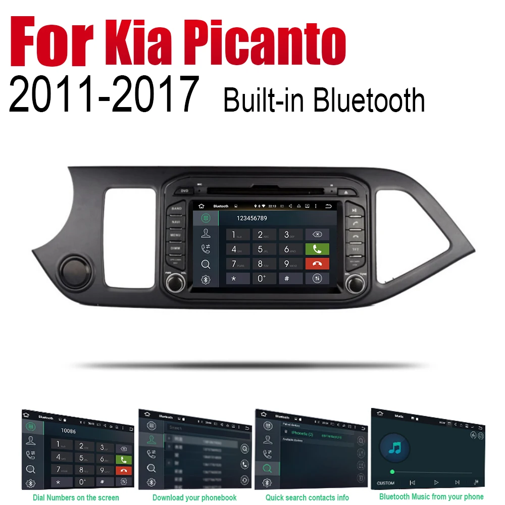 ZaiXi Android автомобильный DVD GPS навигатор для Kia Picanto Morning 2011 ~ 2017 проигрыватель