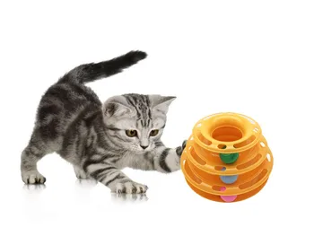 

Pet Cat Toy Sound and Light Cat Turntable Educational Boredom Tease Cat Supplies