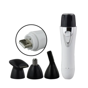 

Eyebrow Shaping Facial Hair Removal Multifunction Portable USB Rechargeable Nose Trimer Painless Waterproof 4 In 1 Shaver