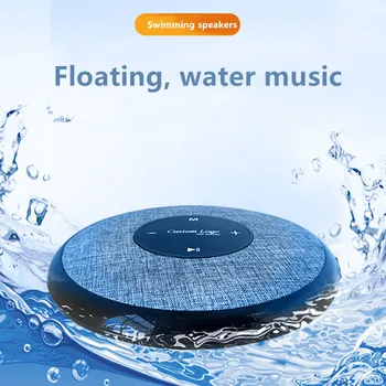 

Floating on The Water Dual Speaker Touch Membrane Waterproof Bluetooth Speaker Stereo Mini Subwoofer Illuminated Pool F4050
