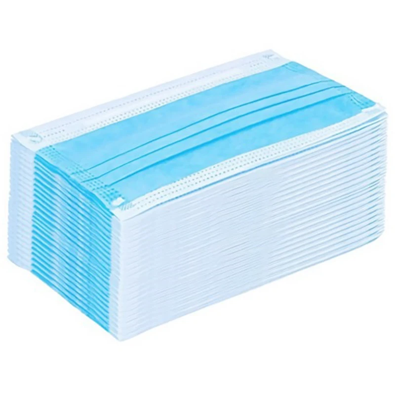 

120Pcs Disposable Face Mask 3 Layers Non-Woven Disposable Soft Breathable Sanitary Mask