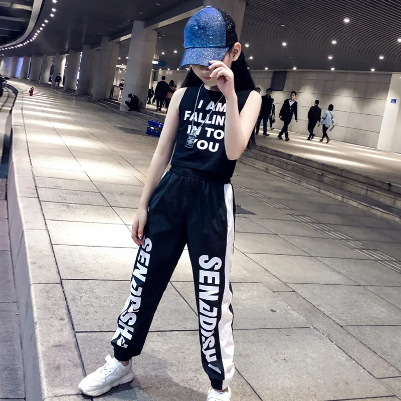 

Children Fashion & Sports Set Summer New Style Big Kid GIRL'S Vest Loose-Fit Pants Parent-child Matching Outfit Healthy Beauty w